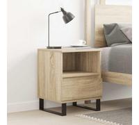 QZZCED Table de chevet moderne avec tiroir et compartiment, design élégant en bois d'ingénierie et pieds en métal, grand espace de rangement pour chambre et séjour