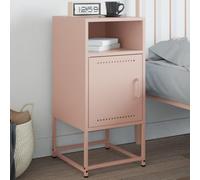 QZZCED Table de chevet rose - Table de chevet pour chambre à coucher pour pièces à vivre - 36 x 39 x 78 cm - Acier