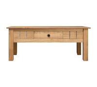 QZZCED Table de salon, table basse, 100 x 60 x 45 cm, en pin massif Panama pour bureau, cuisine, bureau