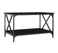 QZZCED Table de salon Table basse Noir 80 x 50 x 45 cm Bois et fer pour chambre à coucher, bureau, bureau