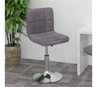 QZZCED Tabouret de cuisine rotatif avec élévateur à gaz, tapissé en tissu doux et structure en acier chromé, chaise pivotante réglable en hauteur et à 360 degrés pour barre