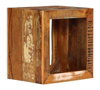 QZZCED Tabouret en bois recyclé de style ancien avec compartiment de rangement, banc multifonction comme table d'appoint, canapé ou centre, fabriqué en teck avec manche acacia pour salon