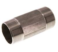 R 1 1/2'' Mamelon double pour tuyau en acier inoxydable 20 Bar DIN 2982 - 100mm