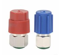 R-12 vers R-134a Kit d'adaptateur de conversion A/C de voiture, connecteurs de valve 7/16 et 3/8 pour climatisation automatique, ensemble de ports de charge CA en métal et en plastique