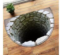 R,1'8"x2'7"/50x80cm,AVSMGP Tapis Illusion 3D Magiques - Tapis D'entrée Carré À Poils Courts en Matière Synthétique pour Intérieur/Extérieur Salon, Chambre, Salle À Manger