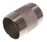 R 2 1/2'' Mamelon double pour tuyau en acier inoxydable 20 Bar DIN 2982 - 100mm