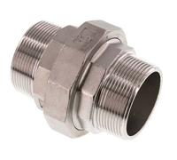 R 2'' Acier inoxydable Embout double 3 pièces avec joint conique 16 Bar