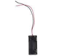 R 2 pièces 2 couches 4 x 1,5 V AAA batterie support avec connecteurs de - Noir
