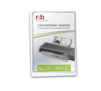 R & B ft. Lot de 60 pochettes de plastification A4 216 x 303 mm, 2 x 60 Micron Lot de 100