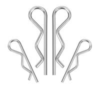 R-Clips Goupille Type R à Ressort, Goupille Bêta 4 x 85 mm, 10 Pièces | Clip en R en acier galvanisé pour fixer les axes et arbres sur tracteurs, remorques, tondeuses à gazon et machines agricoles