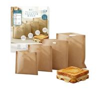 R&Co® Lot de 14 Toaster Bags Réutilisables - 4 Tailles Différentes - Sacs de Cuisson Antiadhésifs Sans BPA pour Grille-Pain, Air Fryer et Four - Lavables au Lave-Vaisselle - 100+ Utilisations