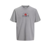 R.D.D. ROYAL DENIM DIVISION T-Shirt gris / rouge / noir, Taille XXL