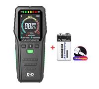 R&D MT28 Humidimètre à bois inductif Testeur électrique numérique Outil de mesure Affichage LCD Hygromètre ondes électromagnétiques(MT28C with battery)