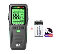 R&D MT28 Humidimètre à bois inductif Testeur électrique numérique Outil de mesure Affichage LCD Hygromètre ondes électromagnétiques(MT28 with battery)