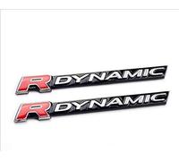 R-DYNAMIC Lot de 2 badges autocollants en métal pour garde-boue latérale de voiture
