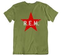 R.E.M. REM Red Star Army Funny T-Shirt Tee Gift New Green XXL