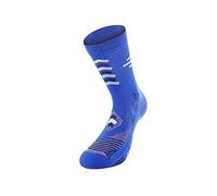 R-Evenge Chaussette de football Foot Player The Professional Soccer Socks for Champion, avec inserts antidérapants et protection pour tibia et tendon, Bleu/noir blanc, 35-38