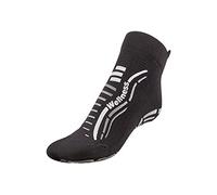 R-Evenge Chaussette Wellness Chaussette technique pour toutes les activités en salle de gym, Pilates, Yoga, Gymnastique posturale, TRX, CrossFit, Calisthenics, antidérapant (NOIR/ARGENT, S 34-37)
