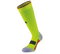 R-evenge Chaussettes techniques Running adulte compressives thermorégulateurs renforts long jaune fluo, blanc, L/XL