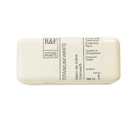 R & F 104ml (small cake) Encaustique (peinture à la cire) Blanc de titane (1110)