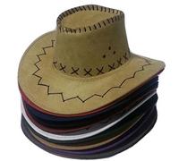 R&F srls Lot de 50 chapeaux COWBOY COWGIRL SCAMOISÉ FÊTE PARTY CHAPEAUX COUNTRY WESTERN