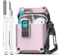 R - Fun Compatible airpods 2ème génération / 1ère génération Couvercle du boîtier, Pop up Cover Voiture Protection complète Compatible airpods Cas avec kit de Nettoyage et Porte - clés,Violet