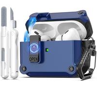 R-fun Compatible avec AirPods Pro 2 gen (Auto Pop-up Cover) avec kit de Nettoyage, pour Airpods Pro 2/1 gen (2023/2022/2019), pour Airpods Pro Case (USB-C/Lightning),Bleu