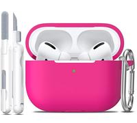R-fun Compatible avec Les AirPods Pro avec kit de Nettoyage, Protection Compatible avec Les Apple AirPods Pro 2019, étui de Chargement [LED Avant Visible],Rose Poudre