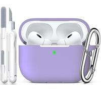 R-fun Compatible avec l'étui AirPods Pro 2ème/1ère génération avec kit de Nettoyage, Silicone de Protection complète pour AirPods Pro 2ème/1ère Charging Case [LED anteriore visibile],Violet Banane