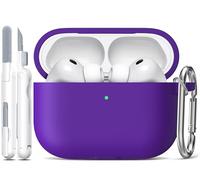 R-fun pour Coque AirPods Pro 3, étui de Protection en Silicone Souple Compatible avec Apple AirPods Pro 3e génération pour Femmes et Hommes avec kit de Nettoyage et Porte-clés, Purple