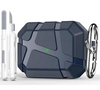 R-Fun pour Étui AirPods Pro 2, Coque de Protection en Silicone Antichoc, Compatible avec AirPods Pro 2ème Génération, Design Coque Rigide & Protection Anti-Rayures, LED Frontale Visible,Bleu Nuit