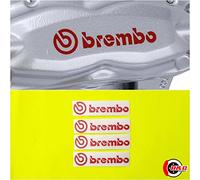 R&G Brembo Lot de 4 autocollants pour étrier de frein haute température Rouge