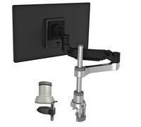 R-Go Caparo 4 D2 Bras de moniteur -Simple Ecran - PC moniteur support pour 1 Écran- Fixation bureau - Ressort à gaz jusqu'à 9 kg - Conception modulaire-Matériaux recyclables-Noir/Argent