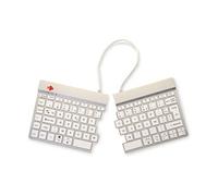 R-Go Clavier Ergonomique Split break - Clavier - avec indicateur de rupture intégré - sans fil - Bluetooth 5.0 - AZERTY - Français - blanc