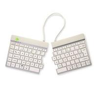 R-Go Clavier Ergonomique Split break - Clavier - avec indicateur de rupture intégré - sans fil - Bluetooth 5.0 - AZERTY - Français - blanc G