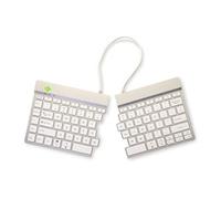 R-Go Clavier Ergonomique Split break - Clavier - avec indicateur de rupture intégré - sans fil - Bluetooth 5.0 - QWERTY - US - blanc