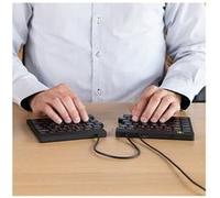 R-Go Clavier Ergonomique Split break - Clavier - USB - QWERTY - Nordique - noir G