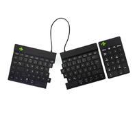 R-Go Combo clavier sans fil Bluetooth et pavé numérique - Clavier split ergonomique - US qwerty - Rechargeable