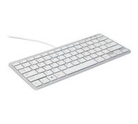 R-Go Compact Clavier, AZERTY (BE), blanc, filaire - Clavier - USB - AZERTY - Belge - blanc G