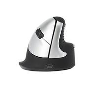 R-Go HE mouse- Souris ergonomique - Modèle Vertical- Sans fil - Pour Droitier - Prévention Syndrome de la Souris et Epicondylite - Moyen (Longueur de la main 165-185mm) - PC/Tablet/Laptop - Noir