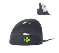 R-Go HE Souris Ergonomique Filaire, pour gaucher, avec Le Logiciel Anti-RSI, Prévention tendinite, Souris Verticale, Clic Silencieux, pour Windows/MacOS/Linux, 2400 DPI réglable et 5 Boutons(RGOHELE)