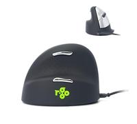 Souris R-Go Tools R-Go HE Mouse Ergonomic Mouse Large Left - Souris - ergonomique - pour gauchers - 5 boutons - filaire - USB - noir