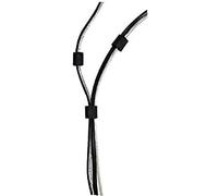 R-GO Lot de 10 Porte-câbles en Cuir Noir