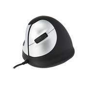 R-Go Maus HE ergonomisch links USB mittel schw./silb retail