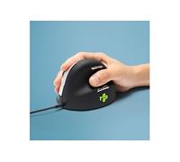 R-Go Tools Souris ergonomique RGOHE USB optique 4 boutons 3500 dpi noir/argent
