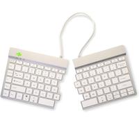 R-Go Split Clavier Bluetooth 5.0, Avec Logiciel Anti-Rayures, Design Ergonomique Avec Clavier Divisé, Disposition Qwerty Us, Blanc