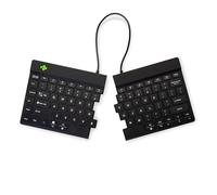 R-Go Split, Clavier Ergonomique, Bluetooth 5.0, avec Logiciel Anti-RSI, QWERTY US, Design Ergonomique avec Clavier divisé, Compatible avec Windows/Microsoft/Linux/Mac, Noir