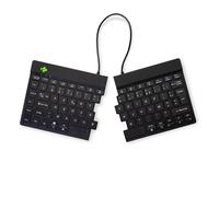 R-Go Clavier Ergonomique Split break - Clavier - avec indicateur de rupture intégré - sans fil - Bluetooth 5.0 - AZERTY - Français - noir Noir G