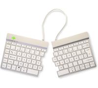 R-Go Split, Clavier Ergonomique, Bluetooth 5.0, Avec Logiciel Anti-Tms, Azerty Français, Design Ergonomique Avec Clavier Divisé, Compatible Avec Windows/Mac, Blanc