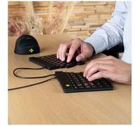 Clavier Ergonomique - R-Go - USB Allemand - Noir - Prévention RSI - Filaire